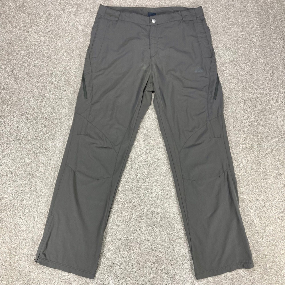 McKINLEY Cargo Outdoor Hiking Pants Women L Green Ankle Zip Stretch Camp Utility